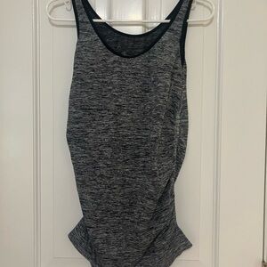 Women's Gray Sleeveless Top - Stretchy, Athletic